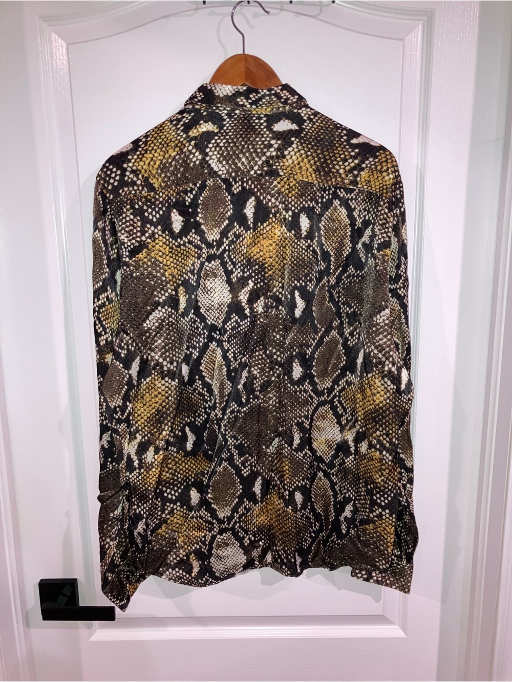 Le 31 Simons Brown Snake Print Button Up Shirt - size XXL - Picture 2 of 6